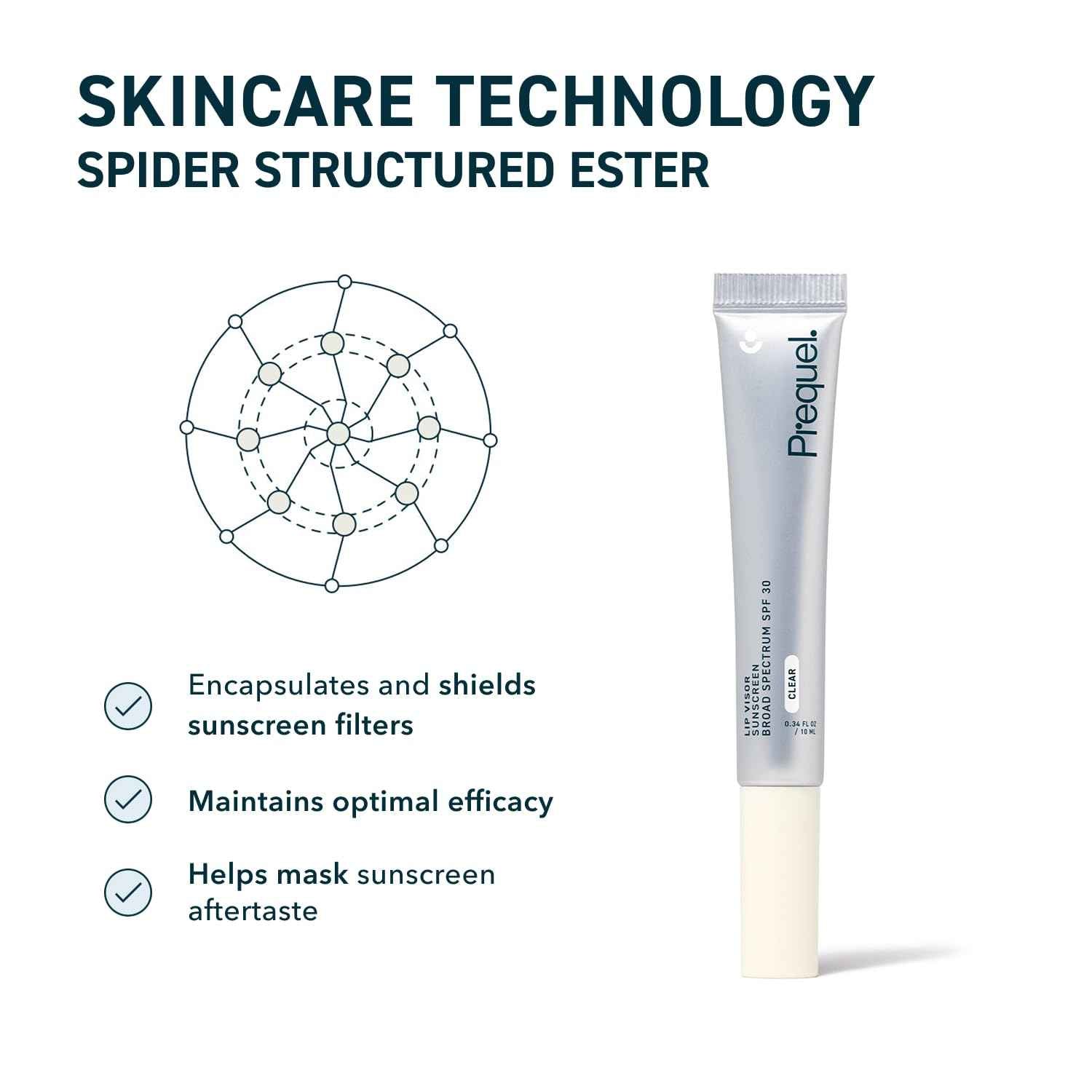 Prequel Skin Lip Visor. Mint Flavored with Non-Sticky Finish – Moisturizing Semi Gloss Balm Sunscreen for Daily Use - 2 Pack