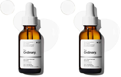 The Ordinary 100% Plant-Derived Squalane, for Skin and Hair, Lightweight Hydration, and Moisture Barrier Support, 1 Fl Oz