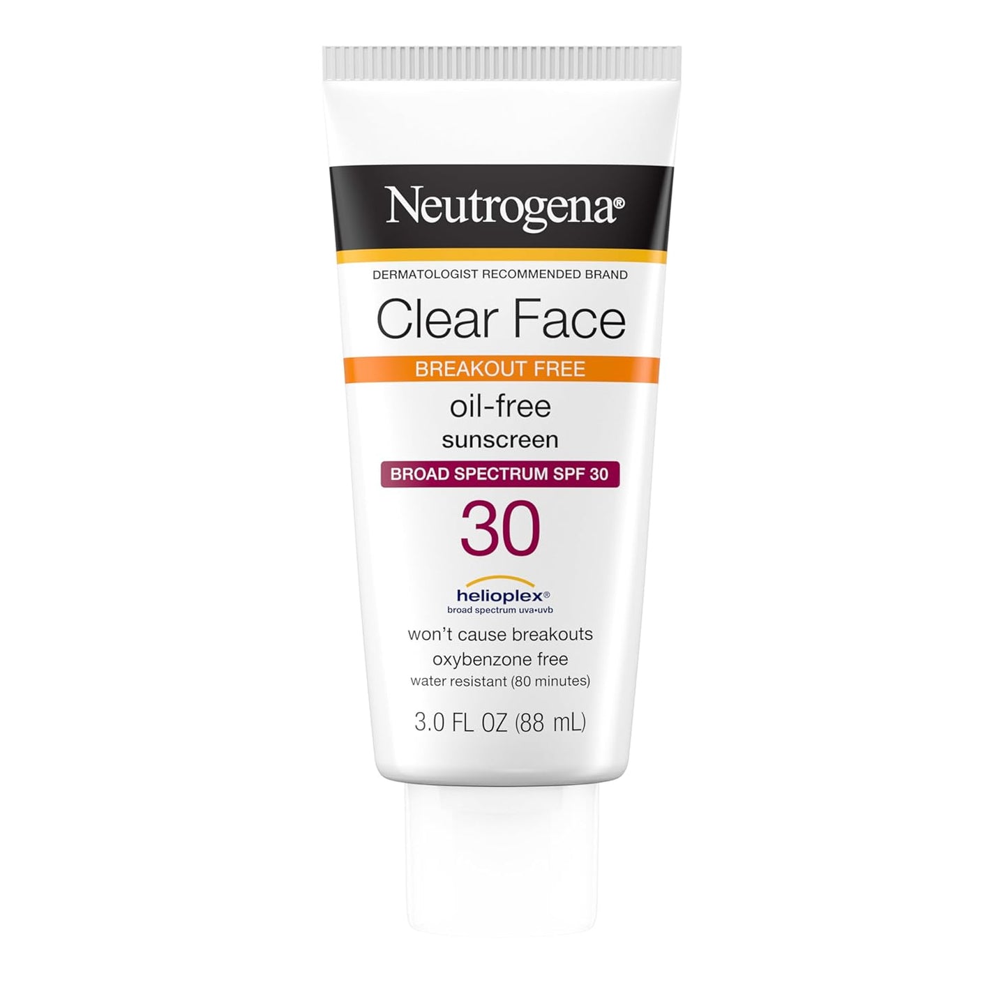 Neutrogena_Clear_Face_Sunscreen_for_Acne-Prone_Skin_SPF_30,_Broad_Spectrum_Facial_Sunscreen_Lotion,_Lightweight,_Non_Comedogenic,_Oil-,_Fragrance-_&_Oxybenzone-Free_Water_Resistant_(80_min),_3_fl._oz