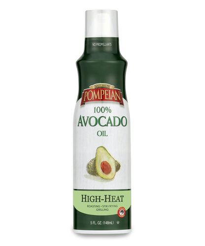 Pompeian 100% Avocado Oil Cooking Spray, Mildly Nutty Flavor, No Propellant, 5 Fl Oz