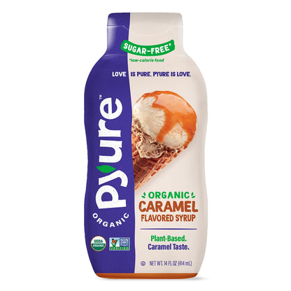 Pyure_Organic_Caramel_Dessert_Syrup_|_Sugar-Free_Caramel_Topping_for_Keto_Ice_Cream,_Pancakes,_Low_Carb_Sweets_|_1g_Net_Carb,_Gluten-Free,_Vegan,_Non-GMO,_Plant-Based,_Diabetic_Friendly_|_14_oz