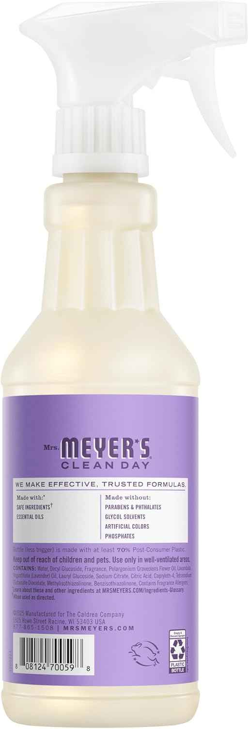 MRS. MEYER'S CLEAN DAY Multi-Surface Everyday Cleaner, Lilac Scent, 16 Ounce Bottle (Pack of 3)