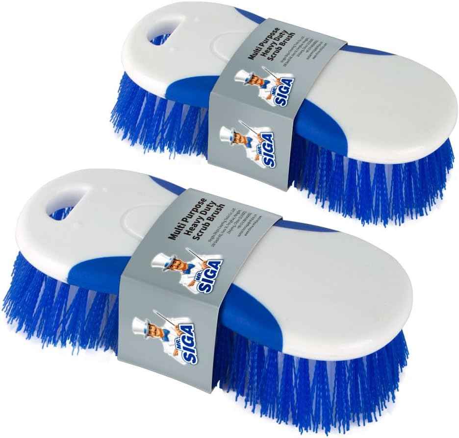 MR.SIGA Multi Purpose Heavy Duty Scrub Brush - Pack of 2