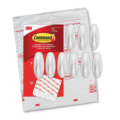 Command Medium Designer Hooks, Damage-Free Hanging Wall Hook with Adhesive Strips, No Tools Great for Hanging, Organization and Storage, Holds up to 3 lb