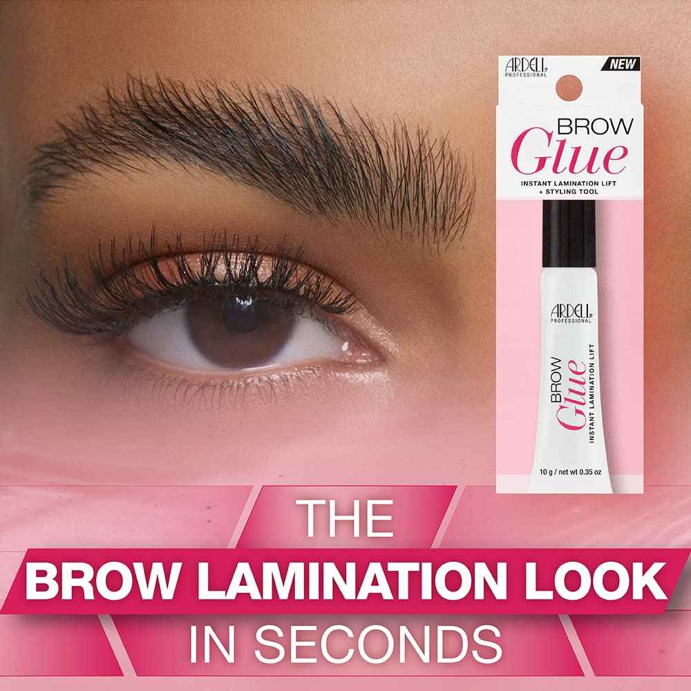 Ardell Brow Glue Clear – Strong Hold Eyebrow Gel for Lamination Lift, Long Lasting Brow Gel Styling Tool for Shaping & Setting Brows, Eye Makeup