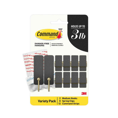 Command Medium Wall Hook, 2 Coat Hooks and 4 Strips, Damage-Free Hanging with Adhesive, No Tools Great for Hanging Home Decor, Holds up to 3 lb