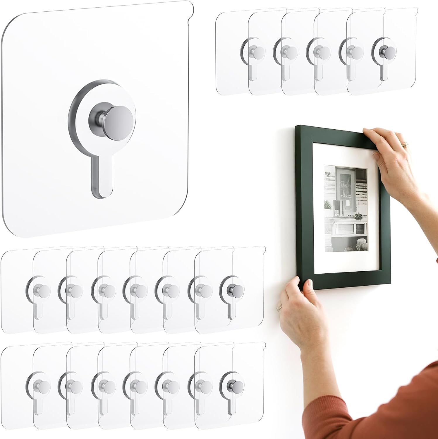 20_Pcs_Adhesive_Picture_Hooks,_20_Ibs_Load_Heavy_Duty_Self_Adhesive_Wall_Hooks_for_Hanging,_Waterproof_Picture_Hangers_Without_Nails_for_Bathroom_Kitchen,_Transparent_Sticky_Hooks_for_Frames