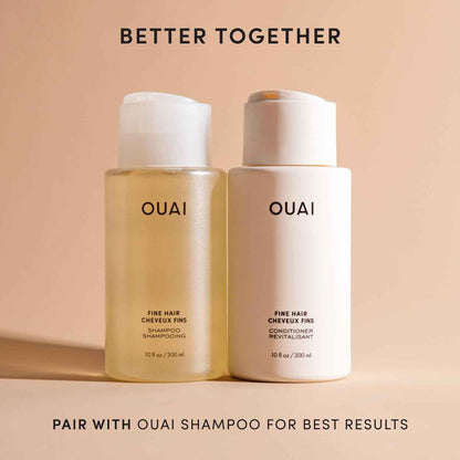 OUAI Fine Hair Conditioner - Volumizing Conditioner for Fine Hair Made with Keratin, Biotin and Chia Seed Oil - Adds Softness, Bounce and Volume - Free from Parabens, Sulfates, and Phthalates