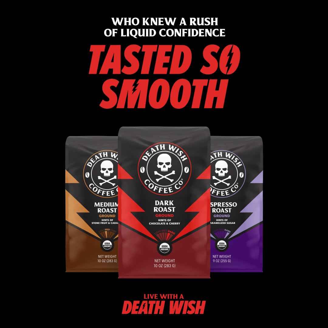 Death Wish Coffee, Organic and Fair Trade Whole Bean Coffee