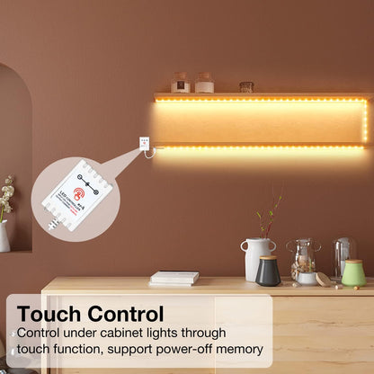 DAYBETTER_Under_Cabinet_Lights,_6_PCS_Under_Cabinet_Lighting_with_Remote,_Dimmable_LED_Strip_Lights_for_Bedroom,_LED_Lights_for_Kitchen_Cabinet,_Counter_Shelf_2700K-6500K_Warm_to_Daylight_White,_9.8ft