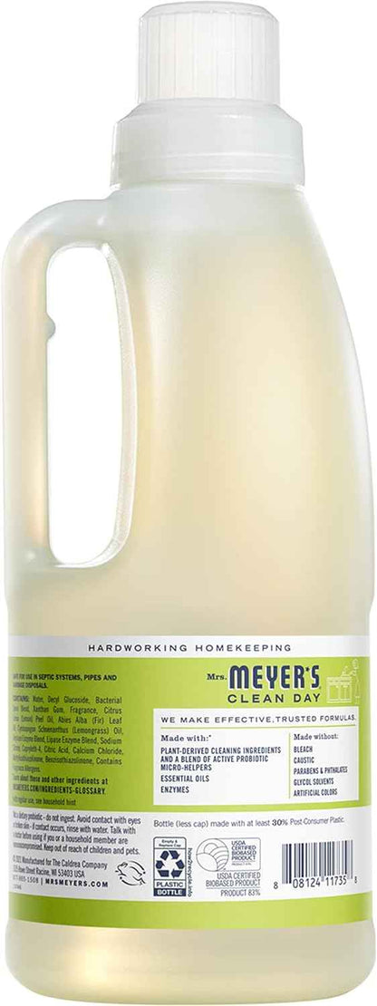 MRS. MEYER'S CLEAN DAY Probiotic Drain Maintenance Liquid, Freshens Disposals and Drains, 32 Fl Oz
