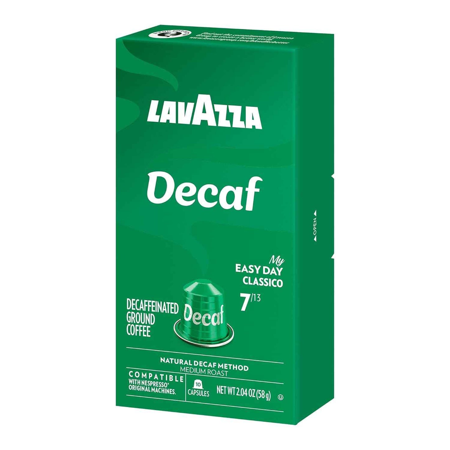 Lavazza Espresso Maestro Decaf (DEK) Aluminum Capsules Compatible with Nespresso* Original Machines, Medium Espresso Roast, Arabica and Robusta Blend