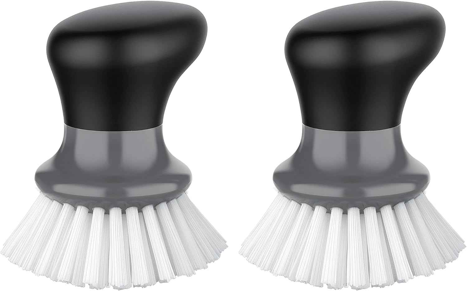 MR.SIGA Dish Scrub Brush, Palm Brush Dish Scrubber with Ergonomic Grip, Kitchen Brushes for Dishes, Pack of 2