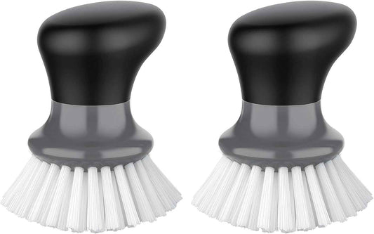 MR.SIGA Dish Scrub Brush, Palm Brush Dish Scrubber with Ergonomic Grip, Kitchen Brushes for Dishes, Pack of 2