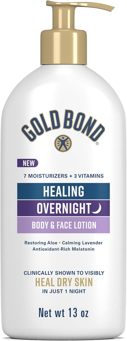 Gold_Bond_Healing_Overnight_Body_&_Face_Lotion_for_Dry_Skin,_Nongreasy_Moisturizer_with_Hyaluronic_Acid,_Aloe_&_Melatonin_Works_While_You_Sleep,_13_oz.
