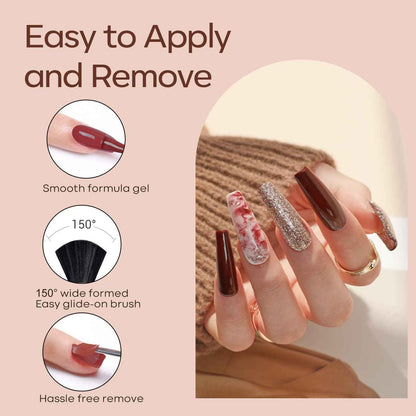 modelones Gel Nail Polish Kit -6 Colors Nude Pink Milky White Spring Gel Polish Set Skin Tones Neutral Brown Soak Off Gel Nail Kit Manicure DIY Nail Art Salon Home Gift