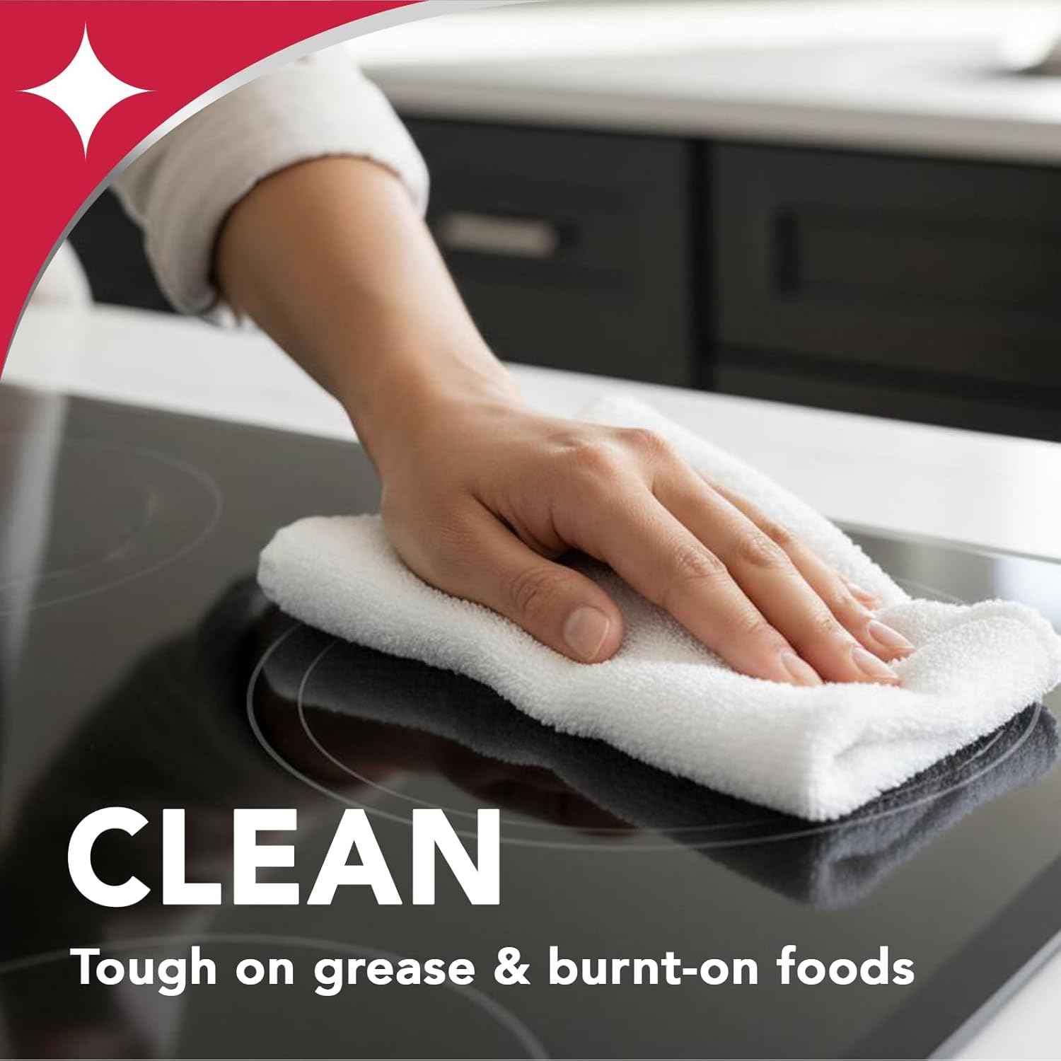 Weiman 22 Fl Oz Cooktop Cleaning Spray & Microfiber Cloth – Cooktop & Oven Cleaner for Streak & Residue Free - Non-Abrasive Degreaser Safe for Glass & Ceramic