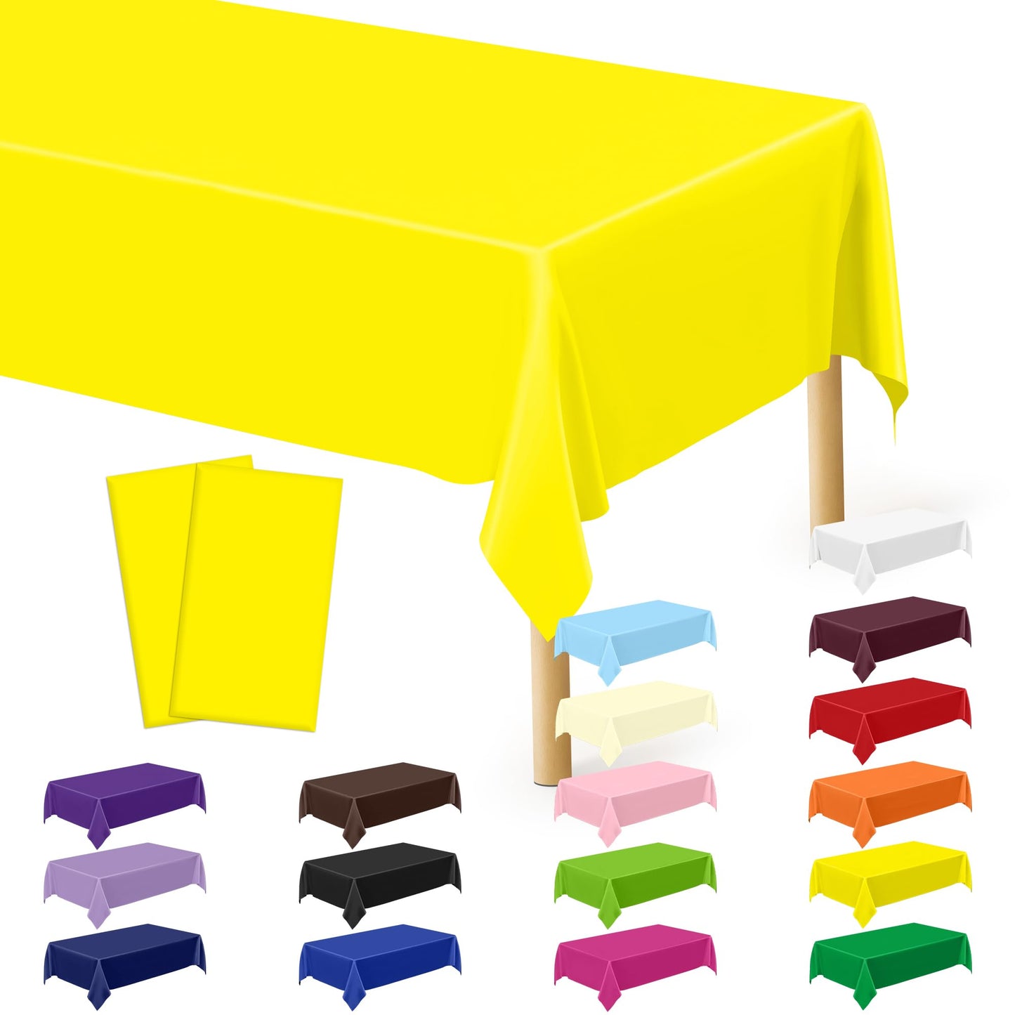 Yellow - 2pcs 54x108 in
