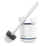 MR.SIGA Toilet Bowl Brush and Holder, Premium Quality, with Solid Handle and Durable Bristles for Bathroom Cleaning