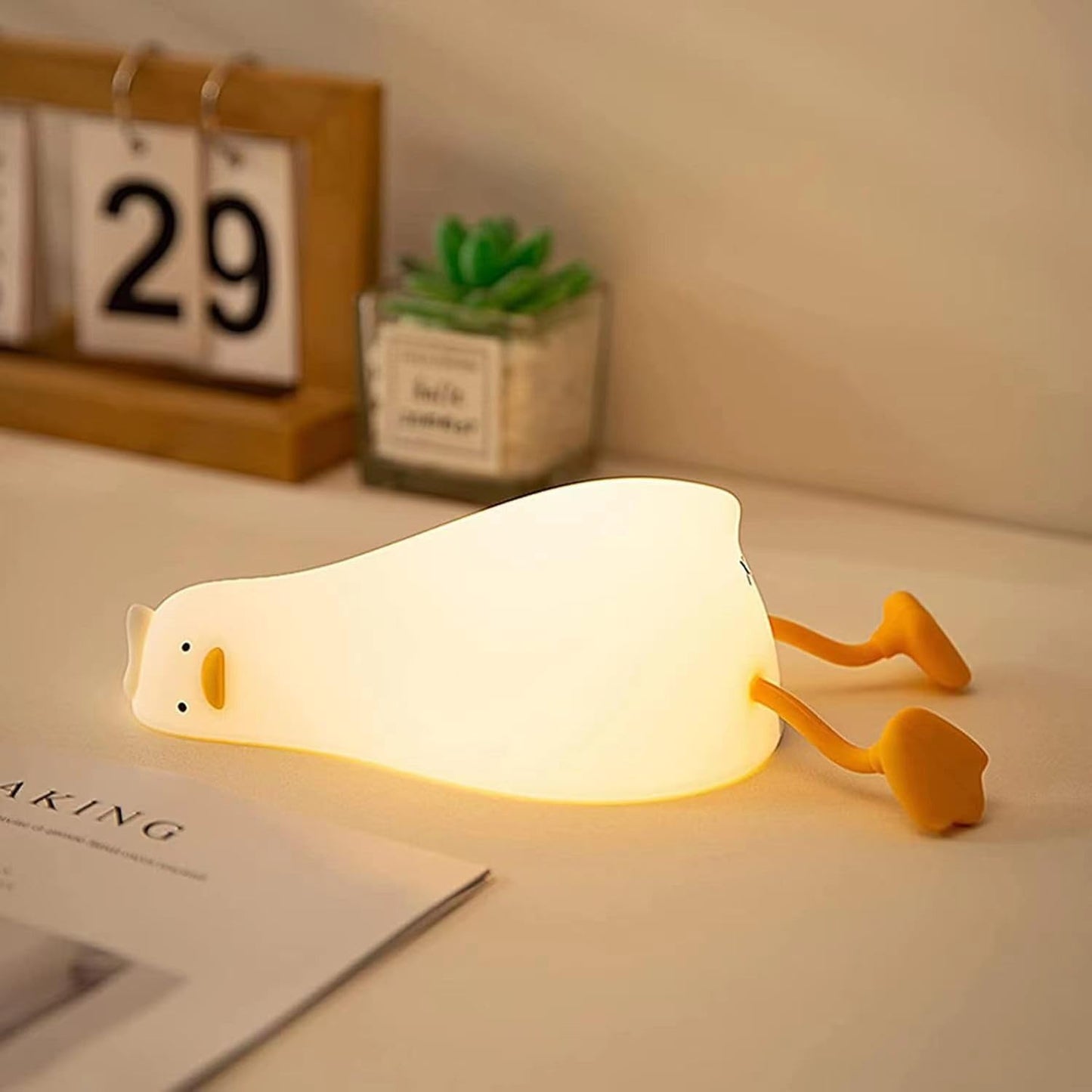 Cute_Duck/Chicken/Pig/Rabbit/Panda_Night_Light,_LED_Squishy_Animal_Novelty_Lamp_for_Toddler_Baby_Kids,_Nursery_Touch_Kawaii_Room/House_Decor
