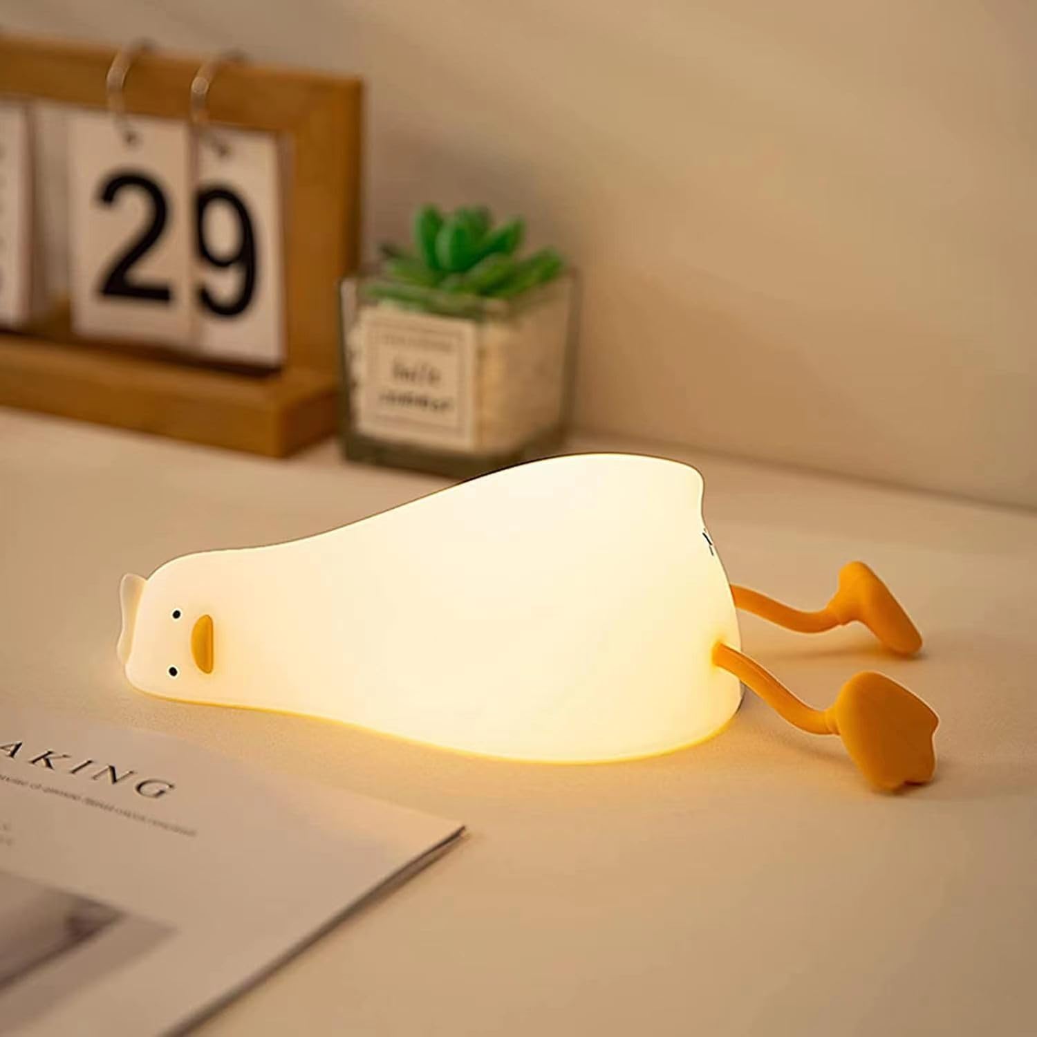 Cute_Duck/Chicken/Pig/Rabbit/Panda_Night_Light,_LED_Squishy_Animal_Novelty_Lamp_for_Toddler_Baby_Kids,_Nursery_Touch_Kawaii_Room/House_Decor