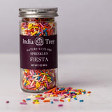 Natural Rainbow Sprinkles – Dye-Free, Plant-Based, 3 oz | Vegan, Kosher, Allergen-Free | India Tree Nature’s Colors Fiesta