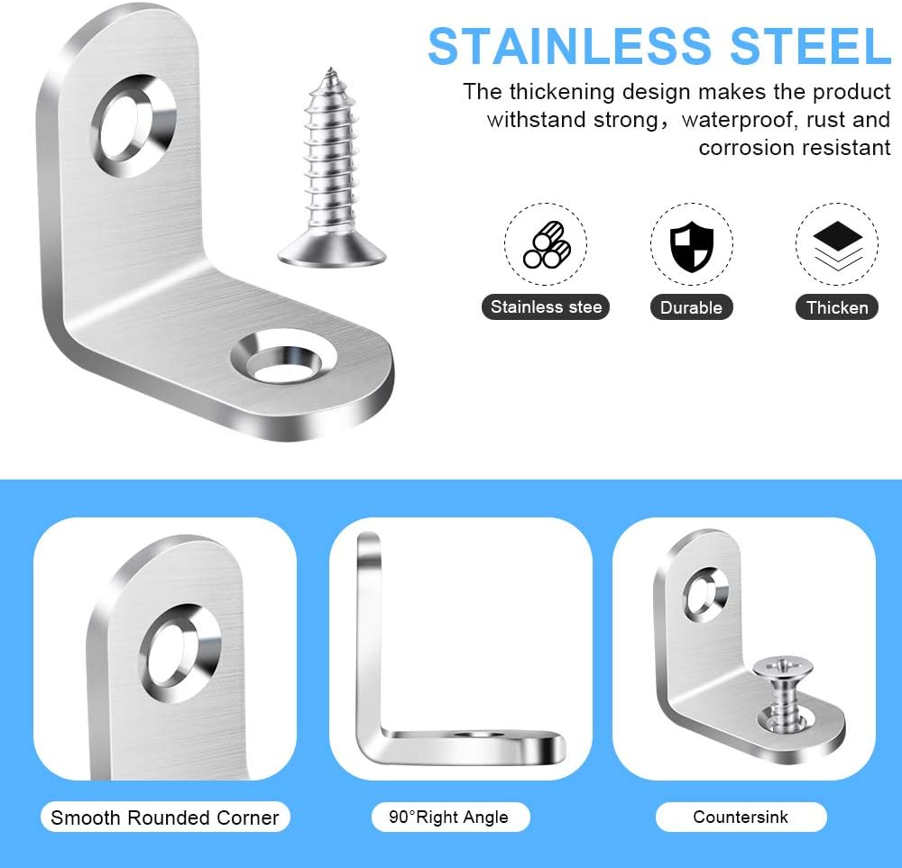 40PCS_L_Bracket_Corner_Brace,_Stainless_Steel_L_Brackets_for_Shelves,_Metal_Corner_Bracket,_Small_Right_Angle_Brackets_for_Wood_Furniture_Chair_Drawer_Cabinet_with_80PCS_Screws_(0.79_x_0.79_inch)