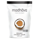 MADHAVA Organic Coconut Sugar, Natural Sweetener, Sugar Alternative, Unrefined, Sugar for Coffee, Tea & Recipes, Vegan, Organic, Non GMO