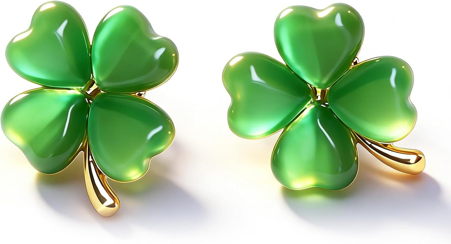 St_Patricks_Day_Earrings_for_Women,_Trendy_Statement_Four_Leaf_Clover_Shamrock_Earrings_Stud,_St_Patricks_Day_Outfits_&_Shirt_Accessories_for_Women