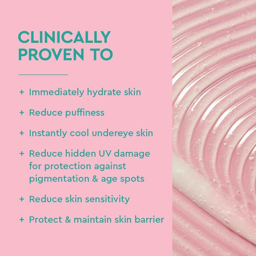 BYOMA De-Puff + Brighten Eye Gel - Lightweight Gel Eye Cream for Dark Circles, Puffiness & Wrinkles - Under Eye Cream With Hyaluronic Acid & Vitamin C - Barrier Repair Skincare - 0.68 fl. oz
