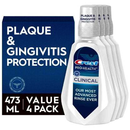 Crest Pro-Health Clinical Mouthwash with CPC, Alcohol Free, Gingivitis Treatment, Deep Clean Mint