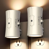 Night Light, LED Night Lights Plug into Wall, [2 Pack] Warm White/Blue/Red, 0-100LM Adjustable Brightness Light Sensor Nightlights Plug in Wall for Hallway, Bathroom, Adults