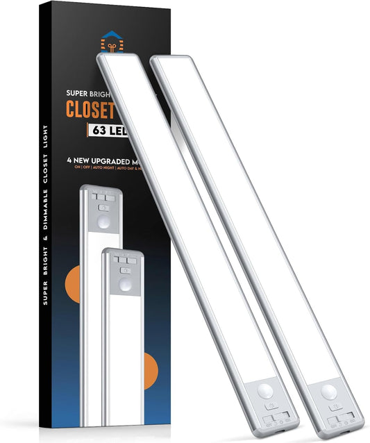 63_LED_Closet_Lights_Motion_Sensored,_2500mAh_Rechargeable_Under_Cabinet_Lighting,_Dimmable_&_Magnetic_Light_Bar_for_Kitchen_Cabinets,_Hallways_(2_Pack)