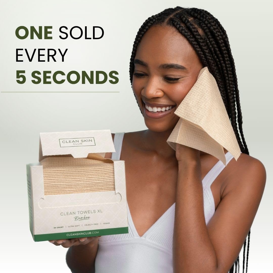 Clean_Skin_Club_Bamboo_Viscose_Clean_Towels®_XL_100%_USDA_Biobased_Face_Towel,_Disposable_Face_Towelette,_Makeup_Remover_Dry_Wipes,_Ultra_Soft,_50_Ct,_1_Pack