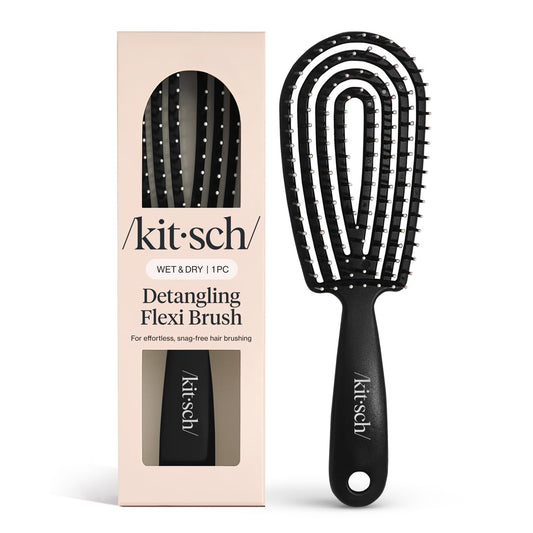 Kitsch_Hair_Brush_Detangler_–_Flexi_Flow_Hair_Brush_for_Women,_Men_&_Kids_|_Detangling_Brushes_for_Curly_Hair_with_Bendable_Frame,_Bounce_Curl_Defining_Brush_for_Wet_or_Dry_Strands_-_Black