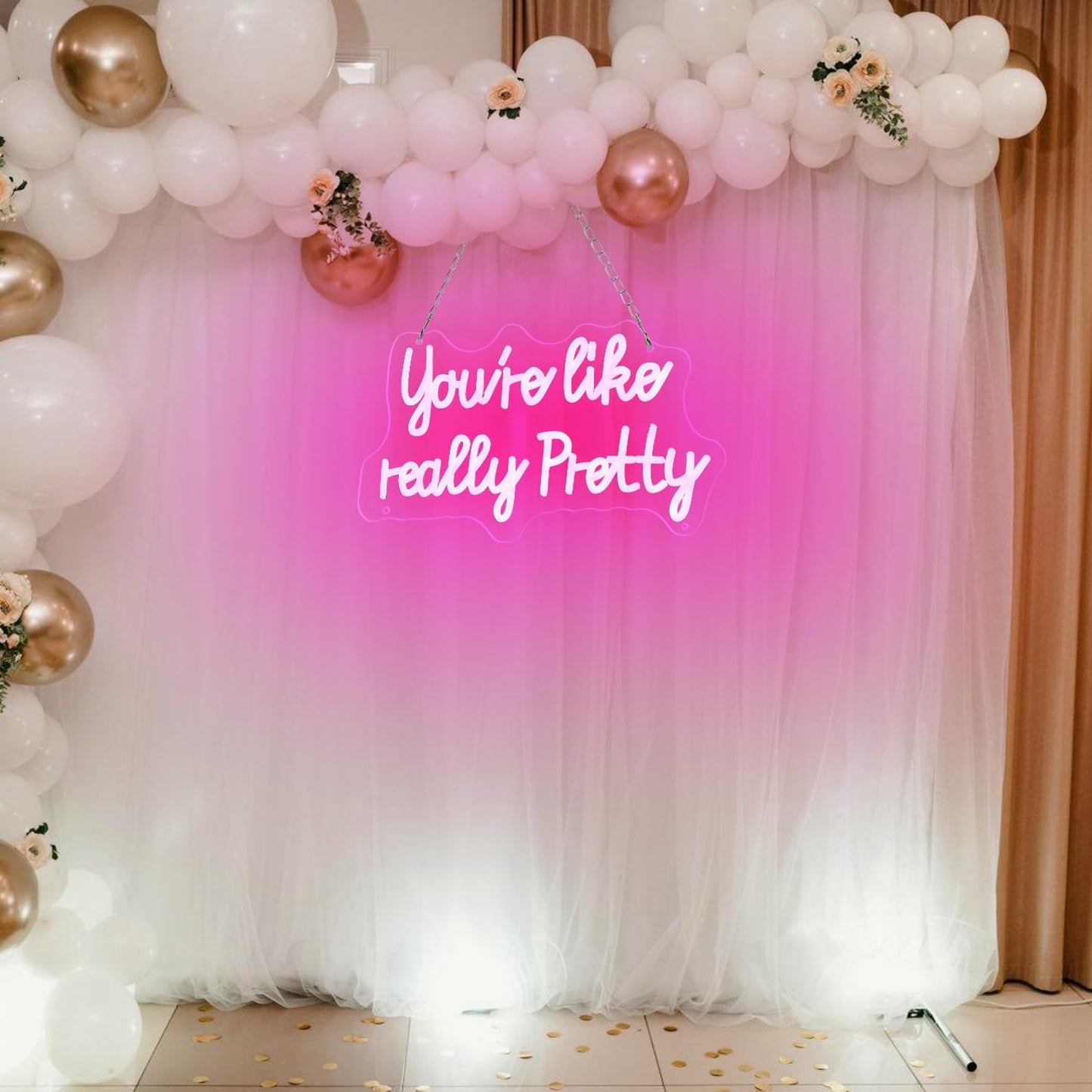 You_like_really_pretty_Led_Neon_Sign_15_*_9_inch,_Pink_neon_lights_with_USB_for_Room_decor,neon_sign_for_Wall_decor,Birthday,light_up_sign_for_wedding_sign,Bacelorette_Party,Bedroom,Gift
