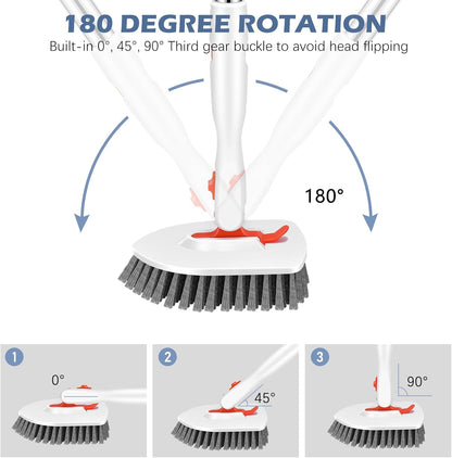 SetSail_Floor_Scrub_Brush,_3-In-1_Tile_Tub_Floor_Scrubber_with_52-inch_Adjustable_Long_Handle_Shower_Cleaner_and_3_Detachable_Replacement_Brush_Heads_for_Cleaning_Bathroom_Kitchen_Walls_Tub_Tile