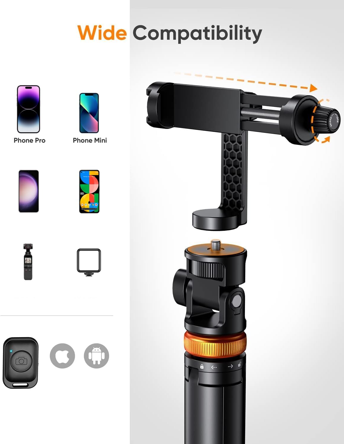 EUCOS_62"_Phone_Tripod,_Tripod_for_iPhone_&_Selfie_Stick_with_Remote,_Extendable_Cell_Phone_Stand_&_Ultimate_Phone_Holder,_Solidest_Phone_Stand_Compatible_with_iPhone/Android