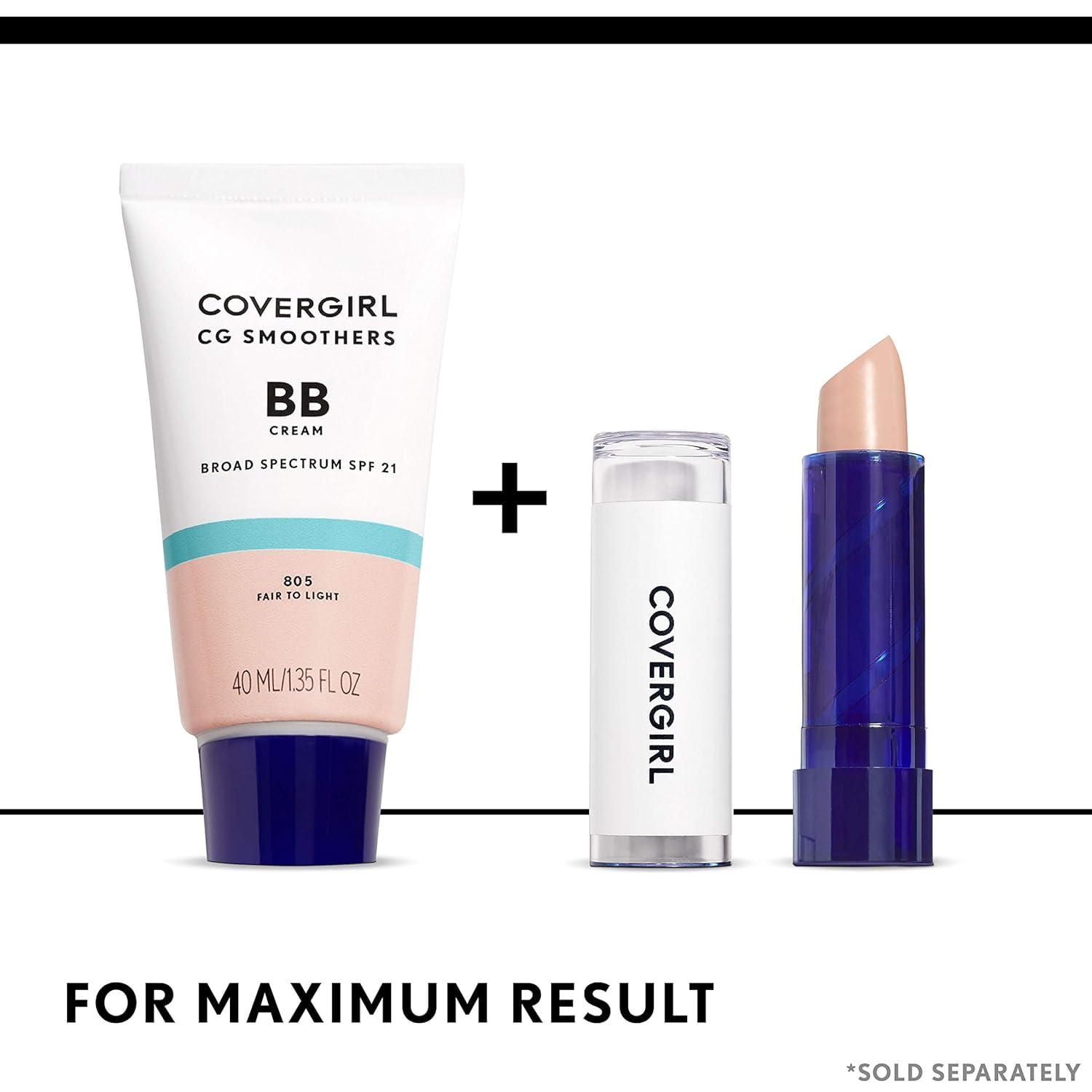COVERGIRL_Smoothers_Lightweight_BB_Cream,_1_Tube_(1.35_Ounce),_Light_to_Medium_810_Skin_Tones,_Hydrating_BB_Cream_with_SPF_21_Sun_Protection_(Packaging_May_Vary)