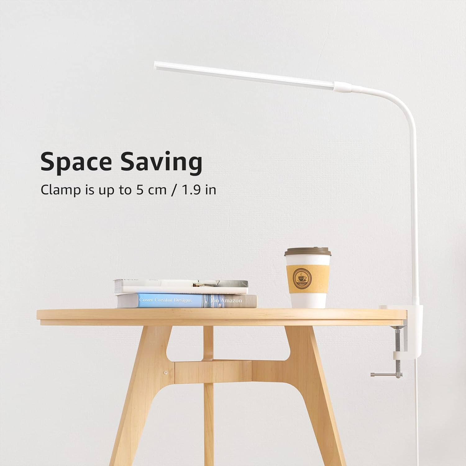 Lepro_Small_Desk_Lamp_with_Clamp,_LED_Reading_Lamps_with_450LM,_3_Color_Modes_10_Brightness,_Dimmable_USB_Clip_on_Desk_Light_with_Gooseneck_Swing_Arm_for_Nail,_Home_Office_and_Dorm_(White)
