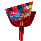 O-Cedar PowerCorner One Sweep Broom with Step-On Dustpan and 3-Piece Handle, Red, Pack of 1 Cleaning Plastic Traditional Comfortable