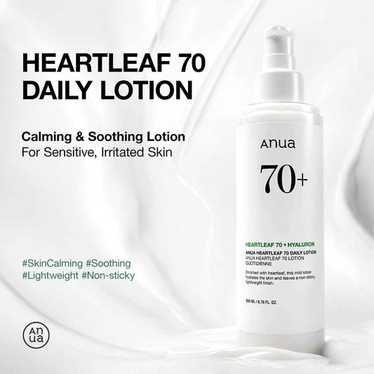 Anua Heartleaf Daily Lotion, Lightweight Face Moisturizer with Hyaluronic Acid, Gentle & Calming Face Cream for Soothing, Hydration, & Moisture Barrier for Dry Skin, Korean Skincare, 6.76 fl.oz.