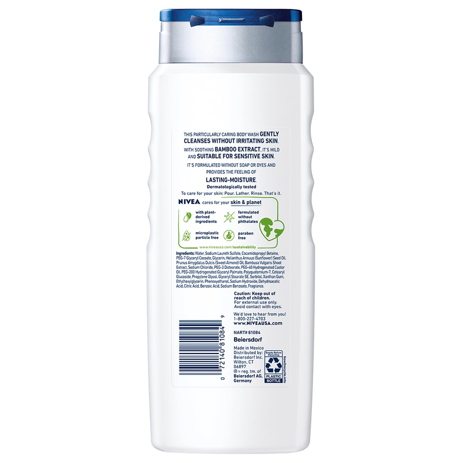 NIVEA_MEN_Sensitive_Body_Wash_with_Bamboo_Extract,_Moisturizing_Body_Wash_for_Sensitive_Skin,_Soap_Free_Shower_Gel_for_Men_with_No_Drying_Alcohol,_16.9_Fl_Oz_Bottle,_Pack_of_3
