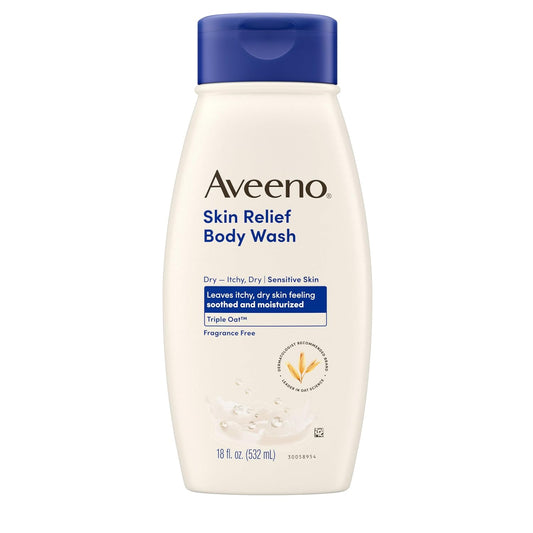 Aveeno_Skin_Relief_Body_Wash,_Fragrance-Free_with_Triple_Oat_complex,_Gentle_Daily_Cleanser_for_Sensitive_Skin_Leaves_Itchy,_Dry_Skin_Feeling_Soothed_&_Moisturized,_Soap-Free,_18_fl._oz