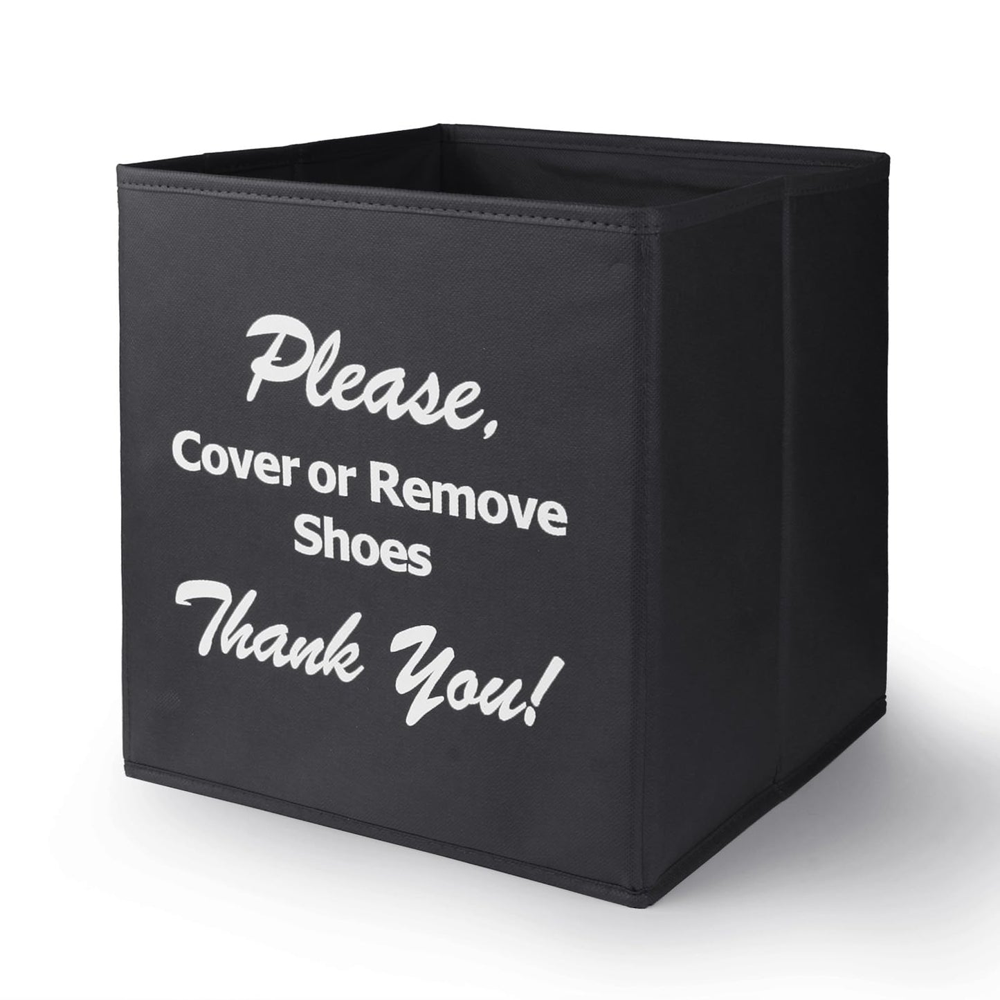 Opret Large Shoe Cover Box Black, Real Estate Agent Supplies, Disposable Shoe Cover Dispenser Box for Open House, Foldable Storage Bin