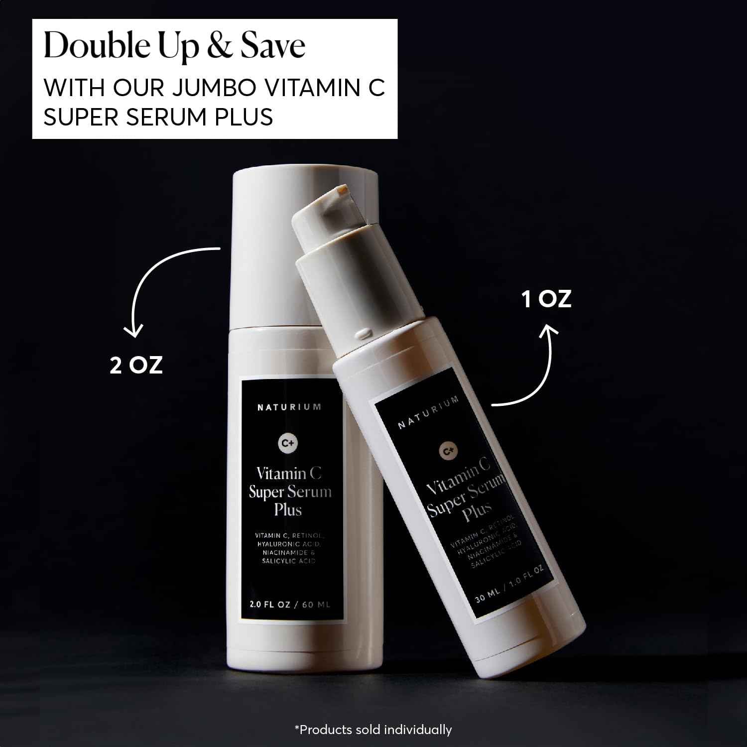 Naturium Vitamin C Super Serum Plus, Smoothing Face Care, plus Retinol, Hyaluronic Acid, Niacinamide & Salicylic Acid