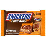 SNICKERS Pumpkins Milk Chocolate Halloween Candy Bar, Pumpkin Candy for Trick or Treat, Halloween Party Favors, Snacks and More 6 Pack, 1.1 Oz