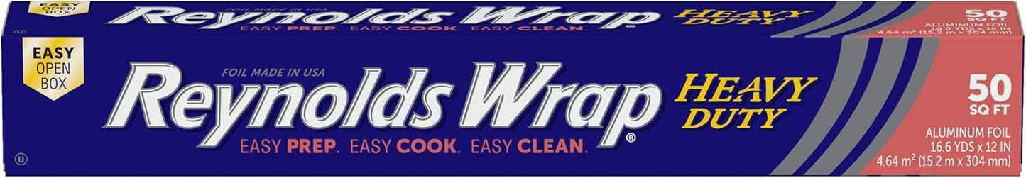 Reynolds Wrap Aluminum Roll, Thick Heavy Duty Foil for Added Strength and Durability, Secure Easy Open and Close Tab