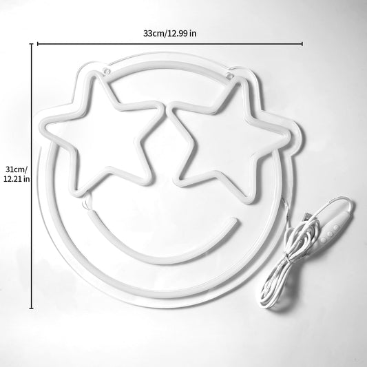 Smile_Face_Neon_Sign,_Wootfairy_Led_Neon_Signs_for_Wall_Decor,_Dimmable_Neon_Light_for_Bedroom,_Gaming_Room,_Kids_Room,_Bar_Decoration,_Yellow_and_Pink_Light_Up_Signs_for_Wedding_Birthday_Party