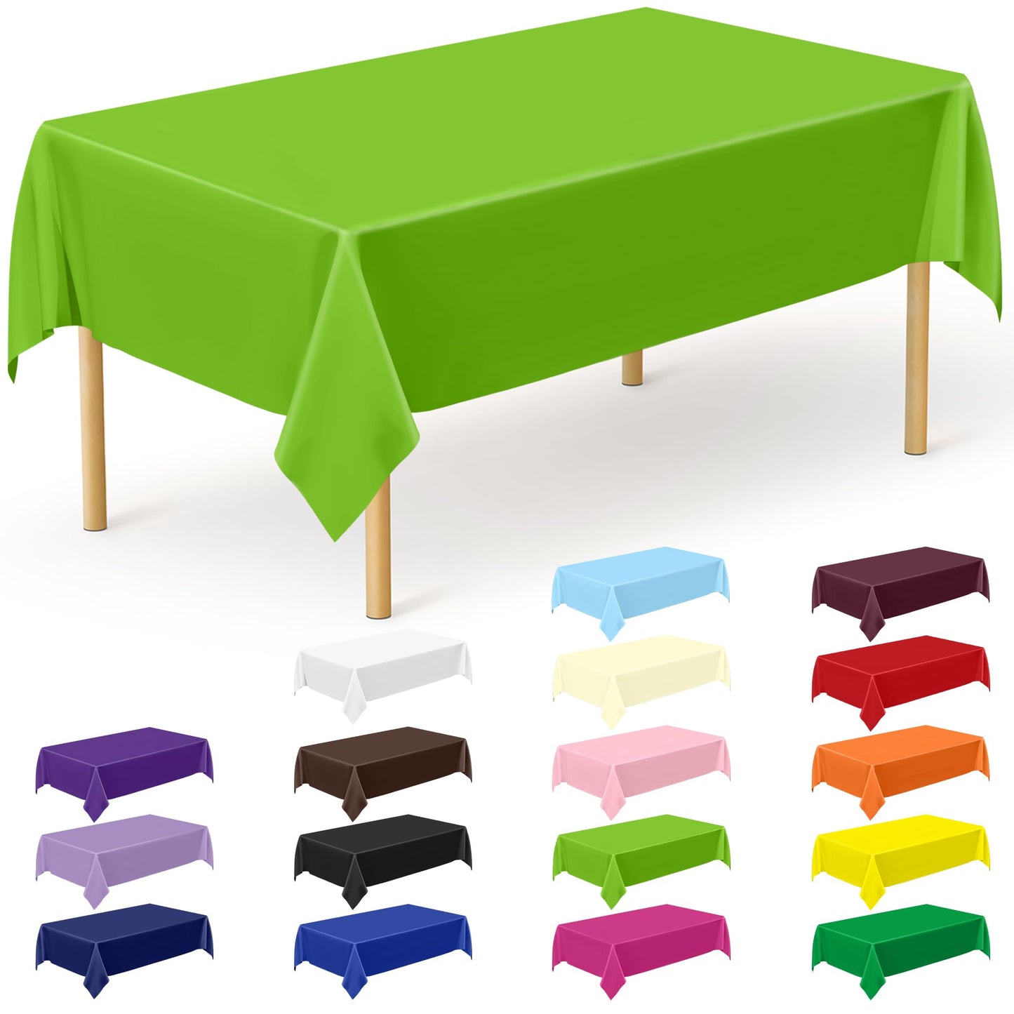 Light Green - 12pcs 54x108 in
